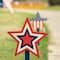 Glitzhome&#xAE; Wood Patriotic Star Yard Stakes, 3ct.